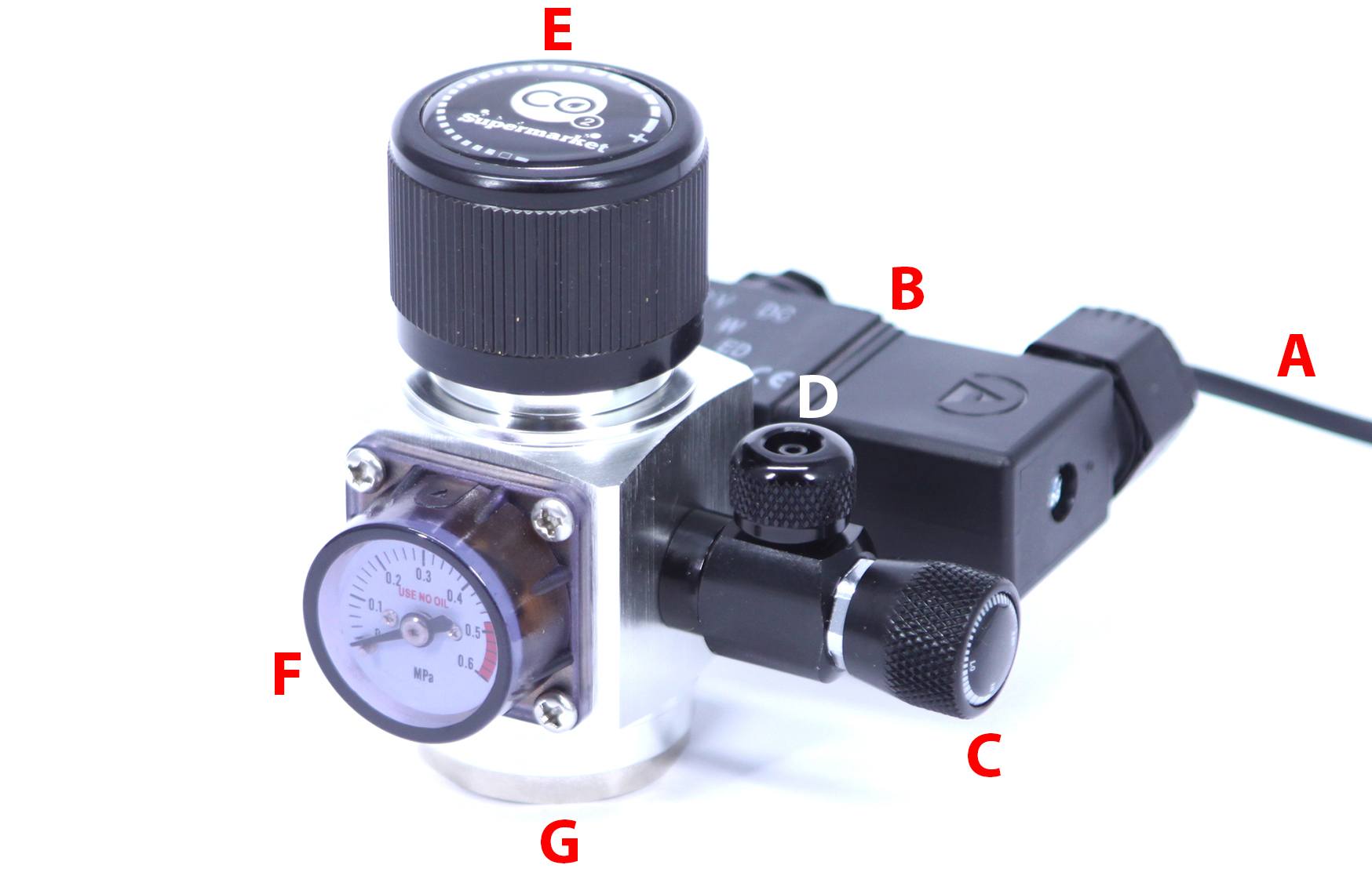 Single Stage CO2 Regulator layout