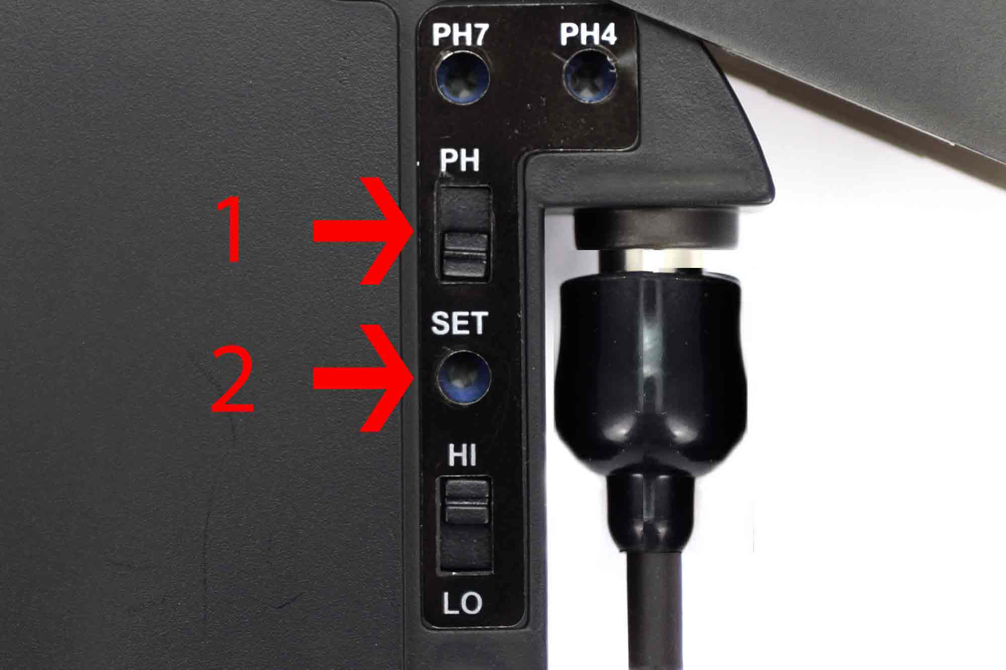 Setting the target pH of the controller