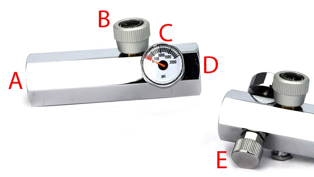 Single Stage CO2 Regulator layout