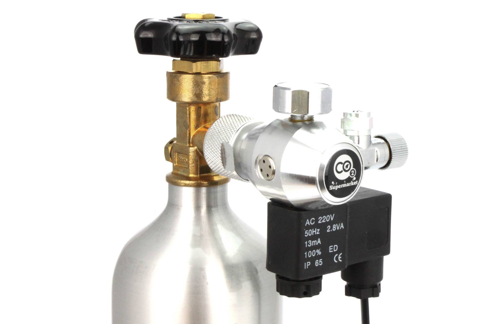 CO2 Regulator With Solenoid & Single Gauge For Horizontal Cylinder ...